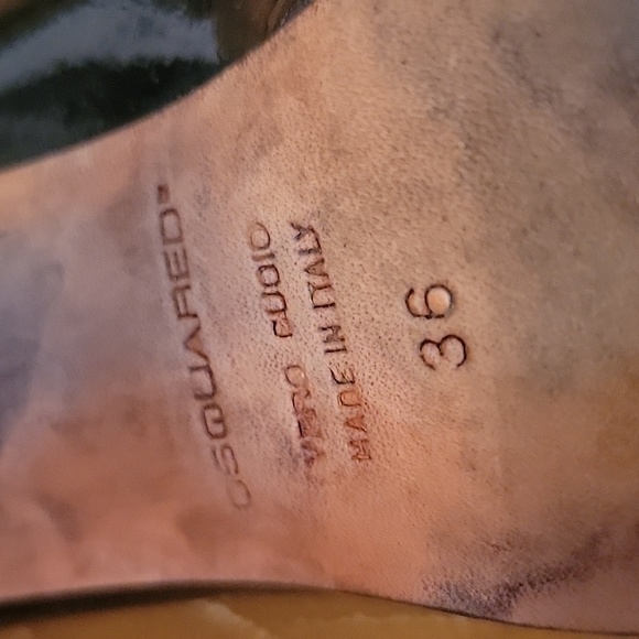 Dsquared2 woman platform boots with laces, black, Size EU 36, lacquered - Picture 5 of 7